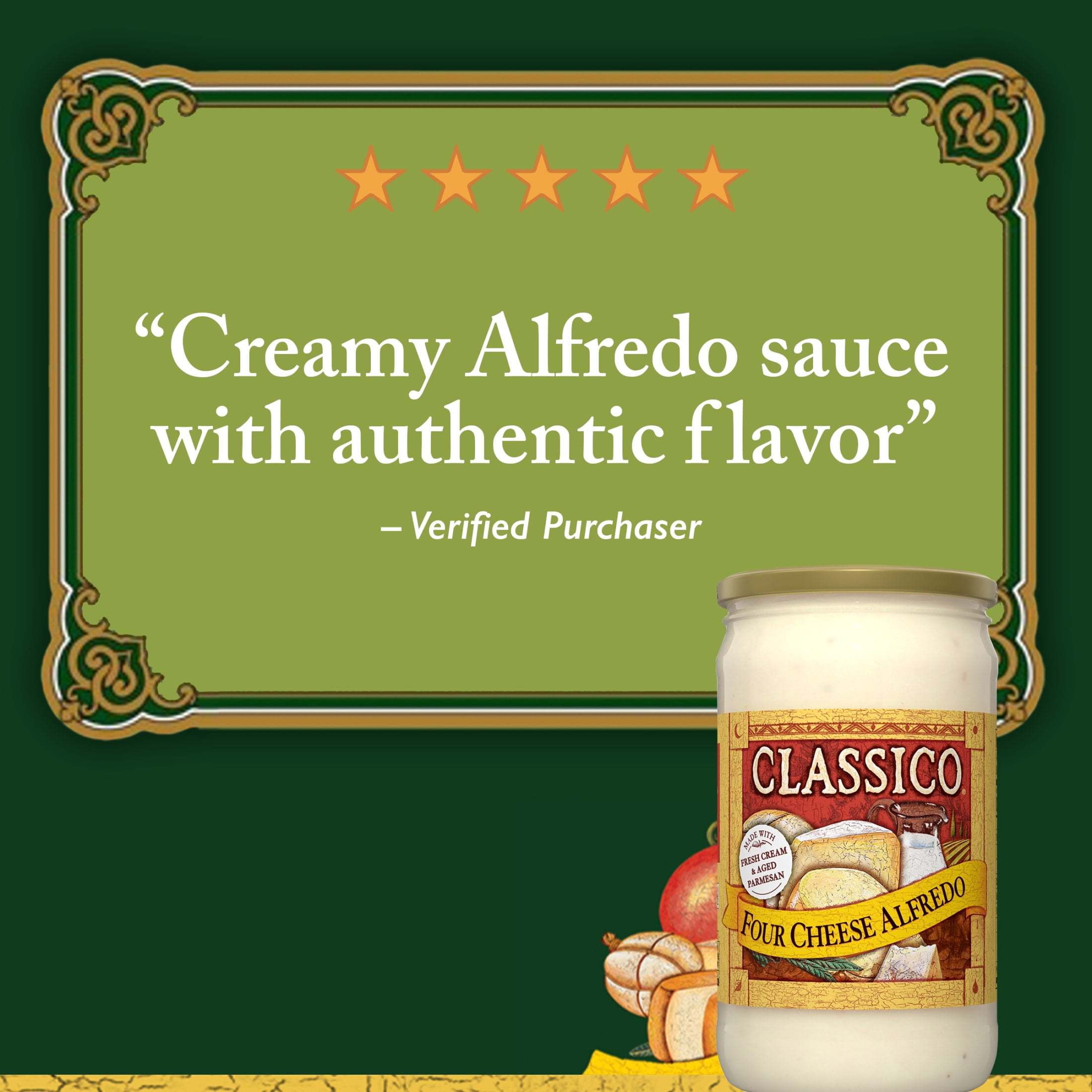 (2 pack) Classico Four Cheese Alfredo Pasta Sauce, 22 oz Jar