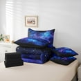 thumbnail image 6 of Homewish Teens Starry Sky Twin Bedding Sets 7-Piece,Universe Galaxy Bedding Comforter Set Microfiber,Abstract Gradient Breathable Sheet Sets,Breathable Home Decor,Reversible, 6 of 8