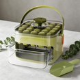 thumbnail image 4 of Easy Press Ice Maker, Ice Mould, Press Ice Trays for Freezing Steps with Bin and Scoop | Portable with Handle, Easy Release without Cool Cube Maker for Cocktail, Whisky(Green), 4 of 4