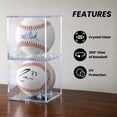 thumbnail image 2 of (4 Count) Display Zone Baseball Cube - Crystal Clear UV Protected Acrylic Display Case for Balls, 2 of 7