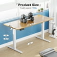 thumbnail image 4 of edx Electric Standing Desk, Height Adjustable Desk, 55 x 24 Inches Ergonomic Stand up Desk with Memory Preset and T-Shaped Metal Bracket for Home Office, 4 of 9