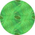 thumbnail image 1 of Ahgly Company Machine Washable Indoor Round Transitional Neon Green Area Rugs, 7' Round, 1 of 7