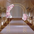 thumbnail image 4 of Gold Metal Double-tube Arch Stand Wedding Flower Backdrop Decor Rack 150*60*220cm, 4 of 10