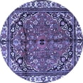 thumbnail image 1 of Ahgly Company Machine Washable Indoor Round Persian Blue Traditional Area Rugs, 4' Round, 1 of 4
