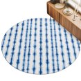 thumbnail image 2 of Round Rugs 3Ft, Blue Stripes Round Area Rug Washable Indoor Throw Carpet, Striped Modern Art Farmhouse Small Non Slip Circle Rug for Bedroom Living Room Home Decor Aesthetic, 2 of 8