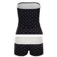 thumbnail image 5 of Women’s Polka Dot Tube Top and Foldover Waist Shorts 2 Piece Outfit, 5 of 6