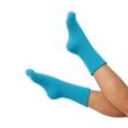 thumbnail image 5 of COUVER Women’s Fuzzy Fleece Cabin Slipper Socks, Teal, Size 5–9, 3 Pairs, 5 of 7