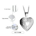 thumbnail image 2 of Romantic Love Heart Locket Pendant Necklaces For Women 14K Yellow Gold Photo Frame Promise Jewelry Chokers Gift, 2 of 9