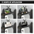 thumbnail image 4 of Deer and Tree Metal Toilet Roll Holder Matte Black Iron Wall Mount Toilet Paper Holder Metal Animal Theme Toliet Paper Organizer Stand for Bathroom Kitchen Cabinet Space Organizer Decor DIY, 4 of 8