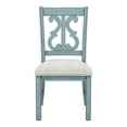 thumbnail image 4 of Furniture of America Muschamp Wood Dining Chair in Antique Light Blue (Set of 2), 4 of 8