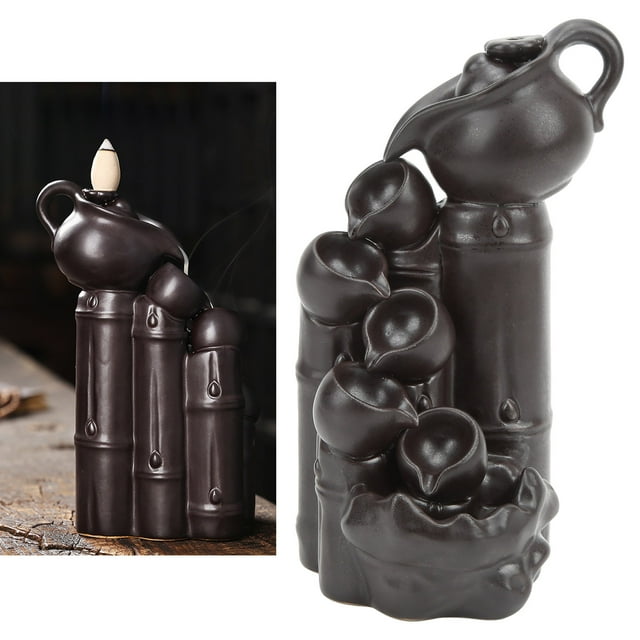 Waterfall Incense Holder Teapot Design Backflow Incense Handcrafted Porcelain Censer For Yoga Aromatherapy