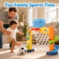 thumbnail image 5 of Monqistar Toddler Basketball Hoop & Soccer Goal, Activity Center Toys with Music & Light, Toddler Sport Toys Christmas Birthday Gifts for Ages 1-3, 5 of 7