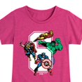 thumbnail image 3 of Marvel The Avengers - Birthday 6 - Toddler And Youth Girls Fitted Short Sleeve Graphic T-Shirt, 3 of 5