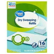 Great Value Dry Sweeping Cloth Refills, 16 Count