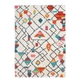 thumbnail image 1 of Motif Printed Faux Rabbit Roboto Ivory & Multi 3 ft. x 5 ft. Accent Rug, 1 of 6
