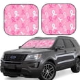 thumbnail image 6 of Kdxio Breast Cancer Awareness Print 2-Piece Sun Shade Front Windshield - Foldable Car Front Window Sunshades For Most Sedans Suv Truck, 6 of 6