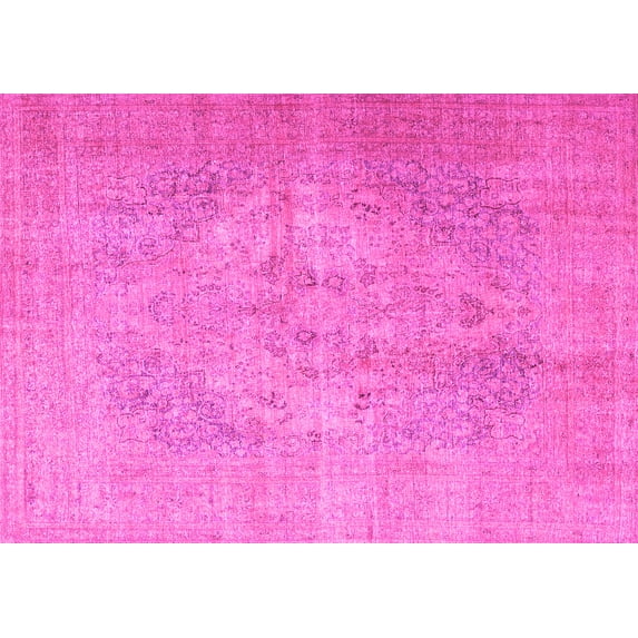 Ahgly Company Indoor Rectangle Persian Pink Traditional Area Rugs, 7' x 9'
