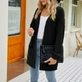 thumbnail image 2 of Vedolay Cardigan for Women Casual Outwear Women Zipper Basic 2023 Sweaters Shirt Jacket Black,2XL, 2 of 5