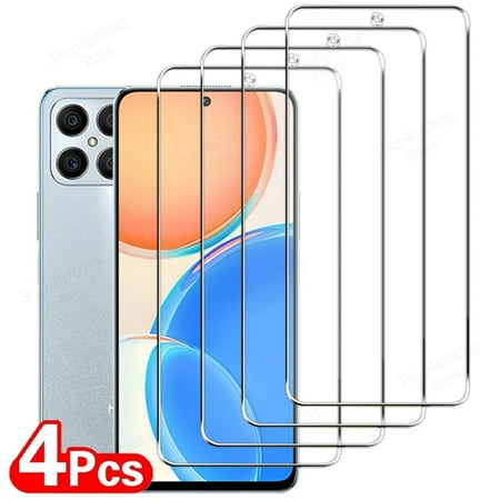 4PCS Screen Protector For Honor X8 X7 X9 X8A X7A 50 SE 20S 20 10 Lite Tempered Glass For Huawei P30 P40 P50 P20 Lite HD Cover For Huawei P20 Pro 4 Pieces