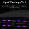 thumbnail image 3 of mmirethe Black Motorcycle Rear End Collision Warning Light Solar Charging Easy Installation No Wiring black Blue light, 3 of 6