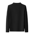 thumbnail image 3 of Tawop Shirts for Men Crew Neck Long Sleeve Fleece Casual Black L, 3 of 3