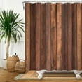 thumbnail image 7 of Vintage Style Shower Curtain Retro Wooden Door Rustic Old Vintage Barn door Waterproof Polyester Fabric Bathroom Dector Curtain, 7 of 7