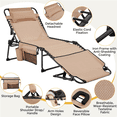 thumbnail image 5 of Renwick Outdoor Folding Tanning Chair with Face Hole, Beige, 5 of 12