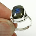 thumbnail image 3 of Labradoratie Genuine Healing Stone Handmade Jewelry, Unique Cool Solitaire Ring, Promise Awesome Boho Hippie jewelry, Organic Friendship Everyday Ring, June Birthstone (Labradorite, Size 7), 3 of 4