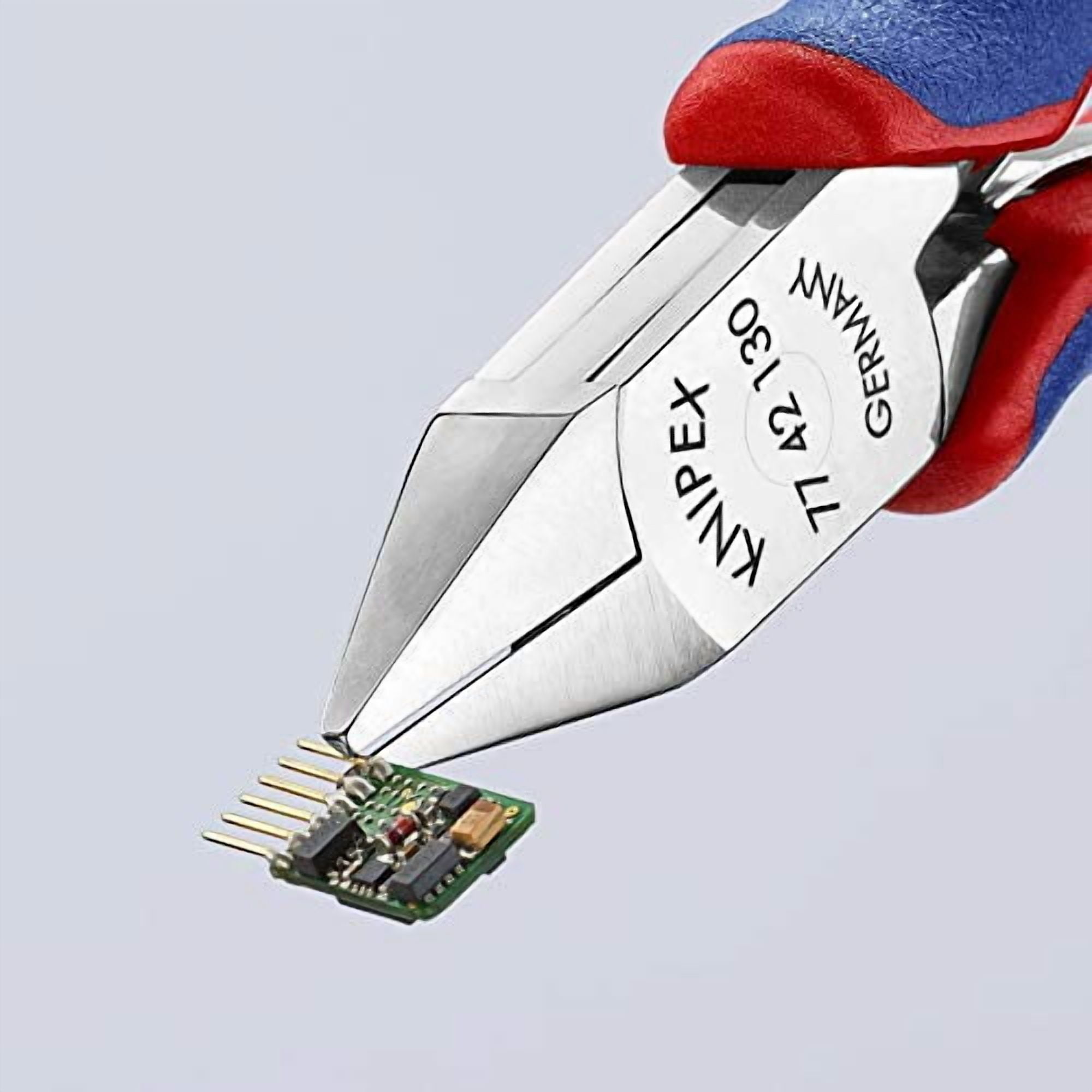 KNIPEX Tools 5-1/4" Electronics Diagonal Cutter, Ergonomic Grip (7742130) CA2