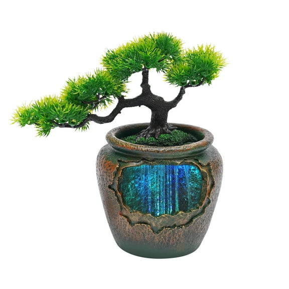 Griptix Water Fountain Led Light Tabletop Waterfall Fountain Rock Fengshui Indoor Decor