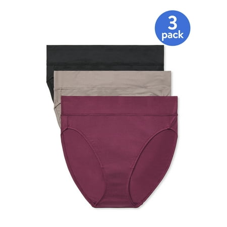 

Blissful Benefits by Warner s Women s No Muffin Top Breathable Hi-Cut Panty 3-Pack