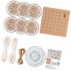 thumbnail image 5 of Juego de manualidades con rodajas de madera para árbol de Navidad, adornos sin terminar, 7,5 cm de madera Establecer un, 5 of 9