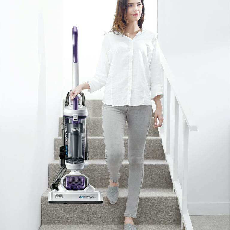 Black + Decker Bagless Air Swivel Upright Vacuum, Purple, BDASL108 