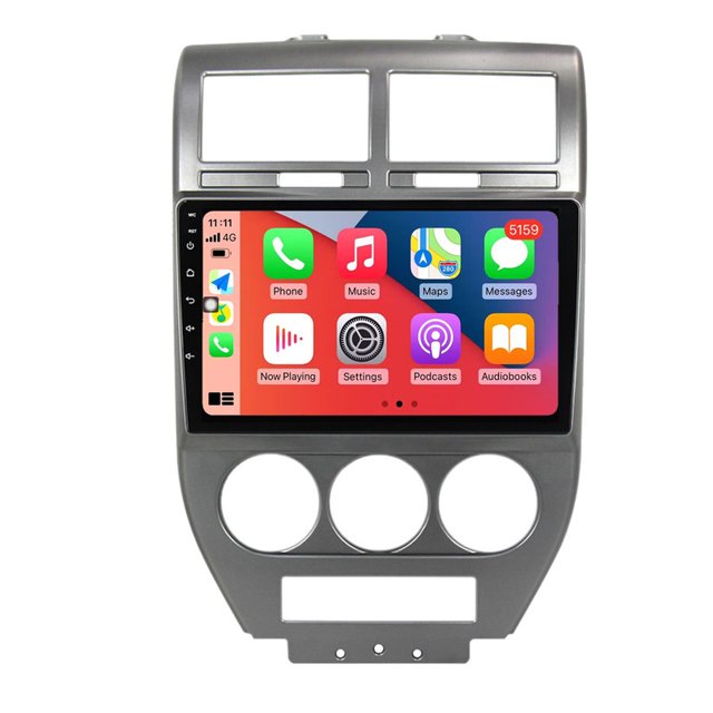 RoverOne Car Stereo GPS Navigation CarPlay Android Auto Touch Screen for Jeep Compass 1 MK 2006 - 2010
