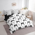 thumbnail image 3 of Feelyou Princess Black Bowknot Twin Bedding Sets 7-Piece, Chic Cartoon Bow-tie Bedding Comforter Set, Teens Kids Girls Women Reversible Sheet Sets, Microfiber Bedroom Decor, 3 of 7