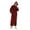 Wine, variant on Men's Couples Lengthened Zip Bathrobe - Winter Plus Size Warm Homewear, Coffee Brown, M