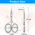 thumbnail image 4 of EXLEAF Curved Cuticle Scissors - Professional Stainless Steel Beauty Scissors - Extra Fine Curved Blade - Super Slim Precise Pointed Tip Manicure Scissors - for Blades, Eyebrows, Eyelash, Hair, 4 of 6