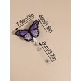 thumbnail image 4 of 1pc Butterfly Decor Badge Holder, Creative Portable Retractable Name Card Badge Holder With Clip For Teacher, Student, Office Worker, 4 of 4