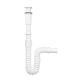 thumbnail image 3 of Céspol práctico flexible Fleximatic 1 1/4 tipo P para lavabo con rejilla blanca extensión 80cm, 3 of 4