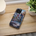 thumbnail image 5 of DistinctInk Hybrid (Acrylic / TPU) Clear Slim Fit Case for Apple iPhone 15 Pro MAX (6.7" Screen) - "Colorful Urban Masterpiece: Bursting Life on Concrete Canvas", 5 of 8