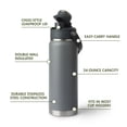 thumbnail image 2 of Ozark Trail 24 oz Stainless Steel Insulated Chug Water Bottle, Soothing Grey, 2 of 14