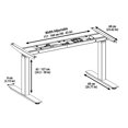thumbnail image 3 of AnthroDesk Programmable Dual Motor Electric Sit Stand Desk (Black Frame), 3 of 8