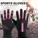 thumbnail image 5 of Guantes Para Correr En Clima Frío Guantes de invierno Bicicleta Warm Mittens Fleece TouchScreen (Black Pink), 5 of 6