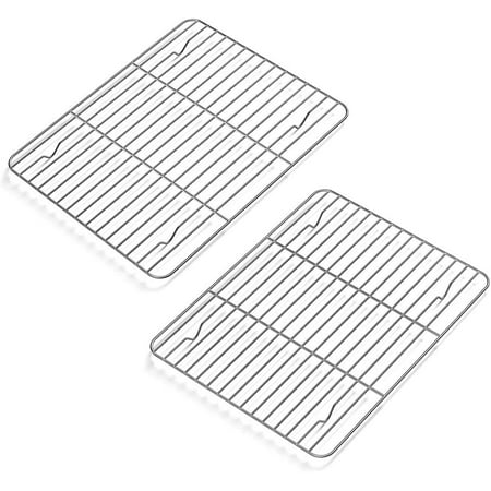 

2 Pack Cooling Rack for Baking Stainless Steel Heavy Duty Wire Rack Baking Rack 11.7 x 9.4 x 0.6 Cooling Racks for Cooking Fits Small Toaster Oven Dishwasher Safe