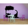 thumbnail image 2 of Trex Rex Dino Long Neck Dinosaur Silhouette Wall Sticker Art Decal for Girls Boys Kids Room Bedroom Nursery Kindergarten House Fun Home Decor Stickers Wall Art Vinyl Decoration Size (12x17 inch), 2 of 3