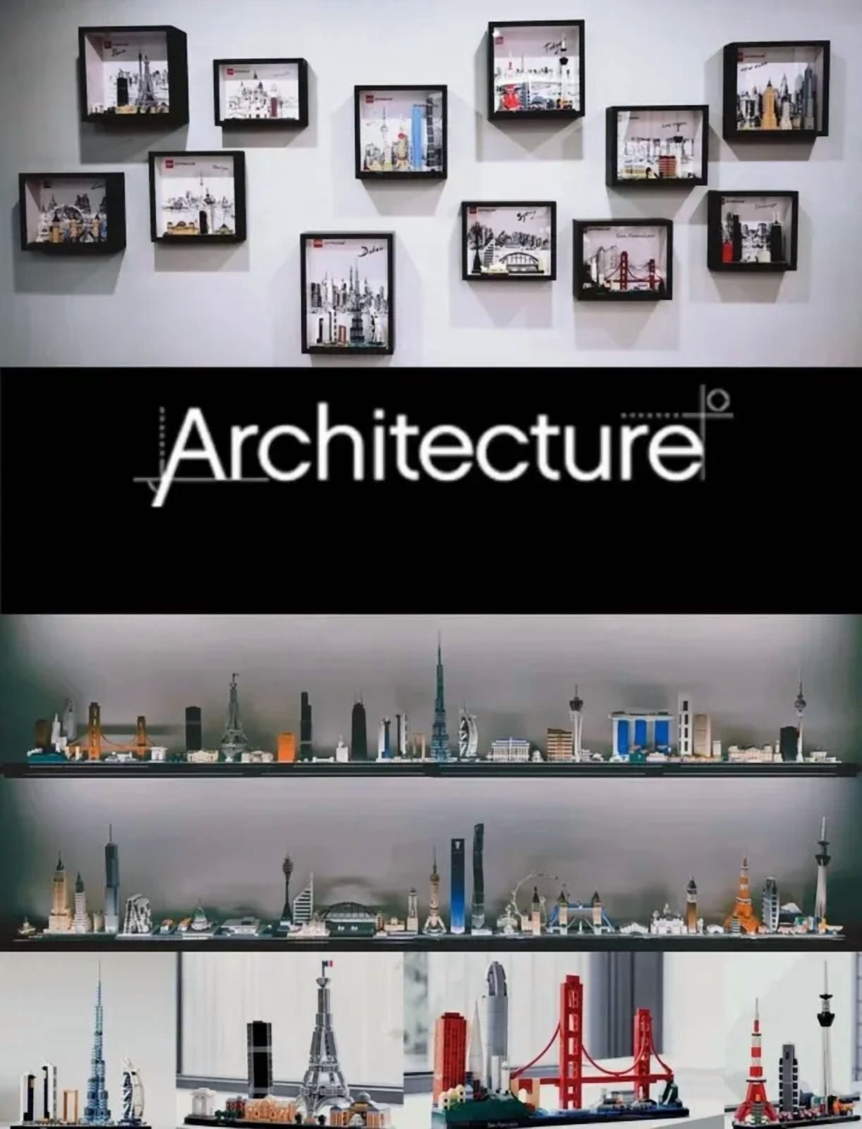LEGP 2016-2025 Architecture Skylines Collectible Series Of Building Blocks Kit, Collectible Architecture Model Set For Adults