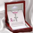 thumbnail image 2 of 10 Year Cancer Free Necklace, Artisan Cross Pendant, Breast Cancer Survivor Gift, Jewelry to Encourage Strength, Uplifting Gift For Women - Artisan Cross Necklace - Gift Box & Message Card, 2 of 5