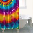 thumbnail image 4 of Colorful Rainbow Tie Dye Spiral Pattern Shower Curtain 36"x72" ,Bathroom Decorative Shower Curtains Set with 12 Hooks,Modern Waterproof Washable Shower Curtain, 4 of 6