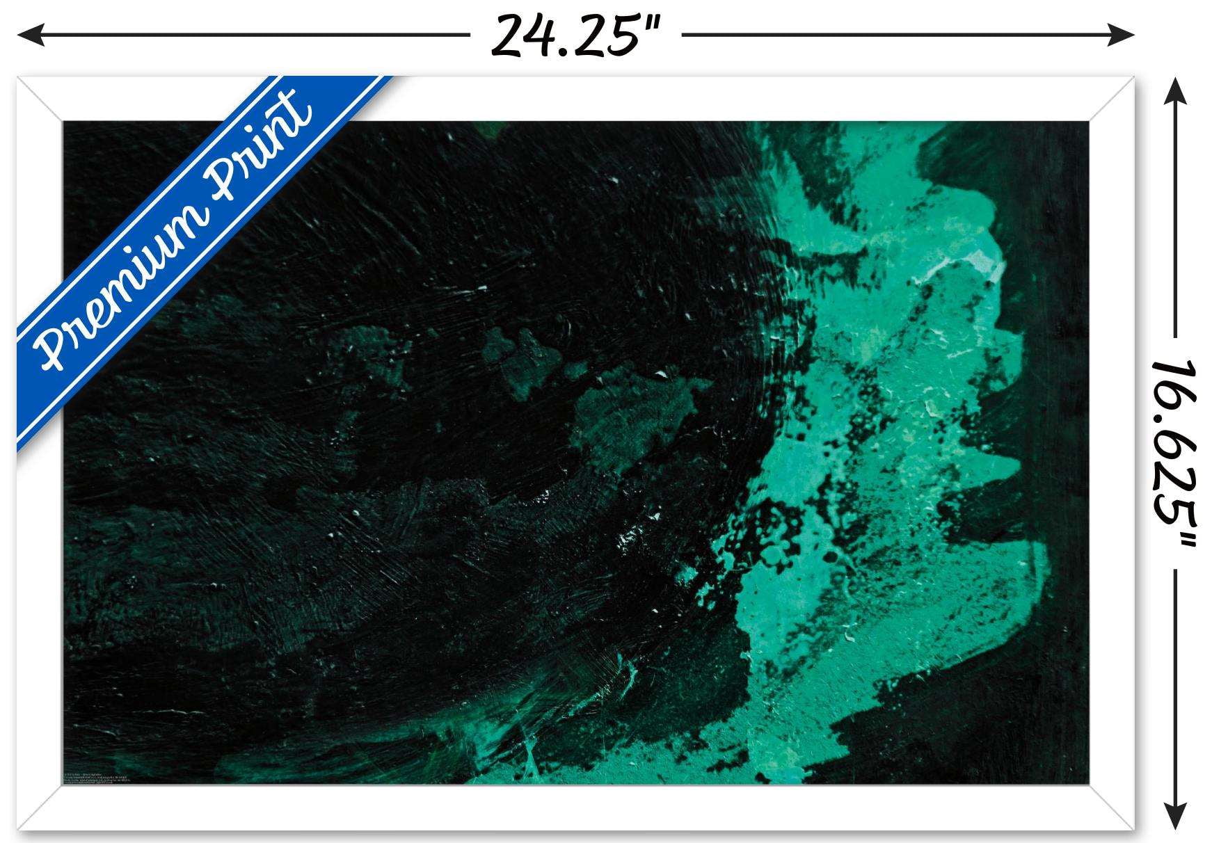 Urban - Green Splatter Wall Poster, 14.725" x 22.375", Framed