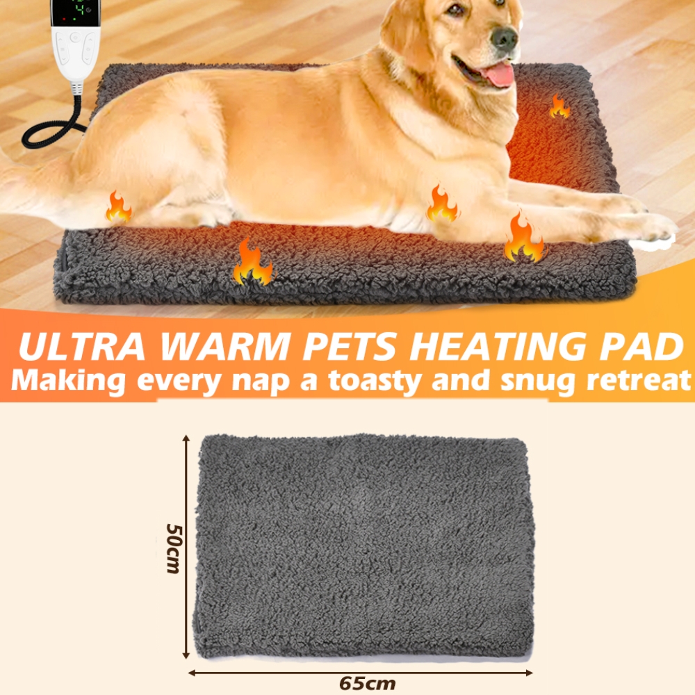Heated Dog Bed,26x20 inch Dog Heating Pad for Cats Bed Outdoor,Pet Heating Pad,Cat Heating Pad,Heated Cat Bed,Electric Heating Pad for Dog House for Puppy Hedgehog,Chew Proof